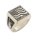 Maxim Series Men's Square Signet Ring (Multiple Stone Setting Option)